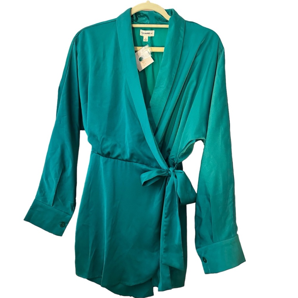 Pampas Fashion Boutique Green Satin Romper (S)